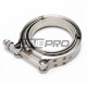 Universal Stainless Steel 3'' Inch Turbo Exhaust Downpipe V Band Clamp Flange Kit