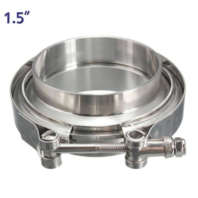 1.5" Self Aligning stainless steel  V-Band Clamp male female Flange Kit for Auto downpipe clamp