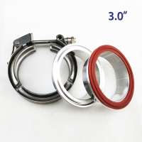 3" stainless steel V band clamp male female  flange set  exhaust pipe clamp