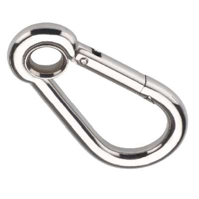 stainless steel eye slip hook with latch Spring Hook with Eye, Zinc Plated