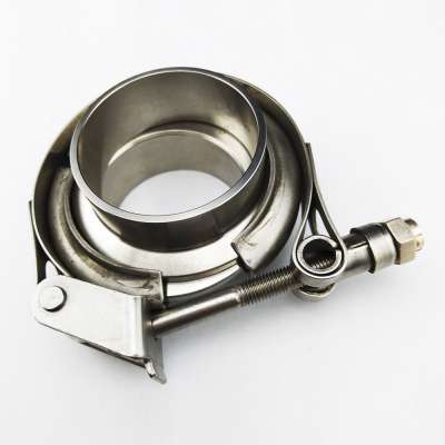 stainless steel 304 v band clamp with flat  flanges exhaust pipe clamp