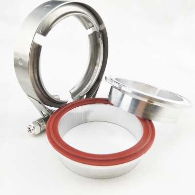 1.5-5.0 inch S exhaust pipe V band clamp aluminum flange assembly  Rubber sealing ring metal nut